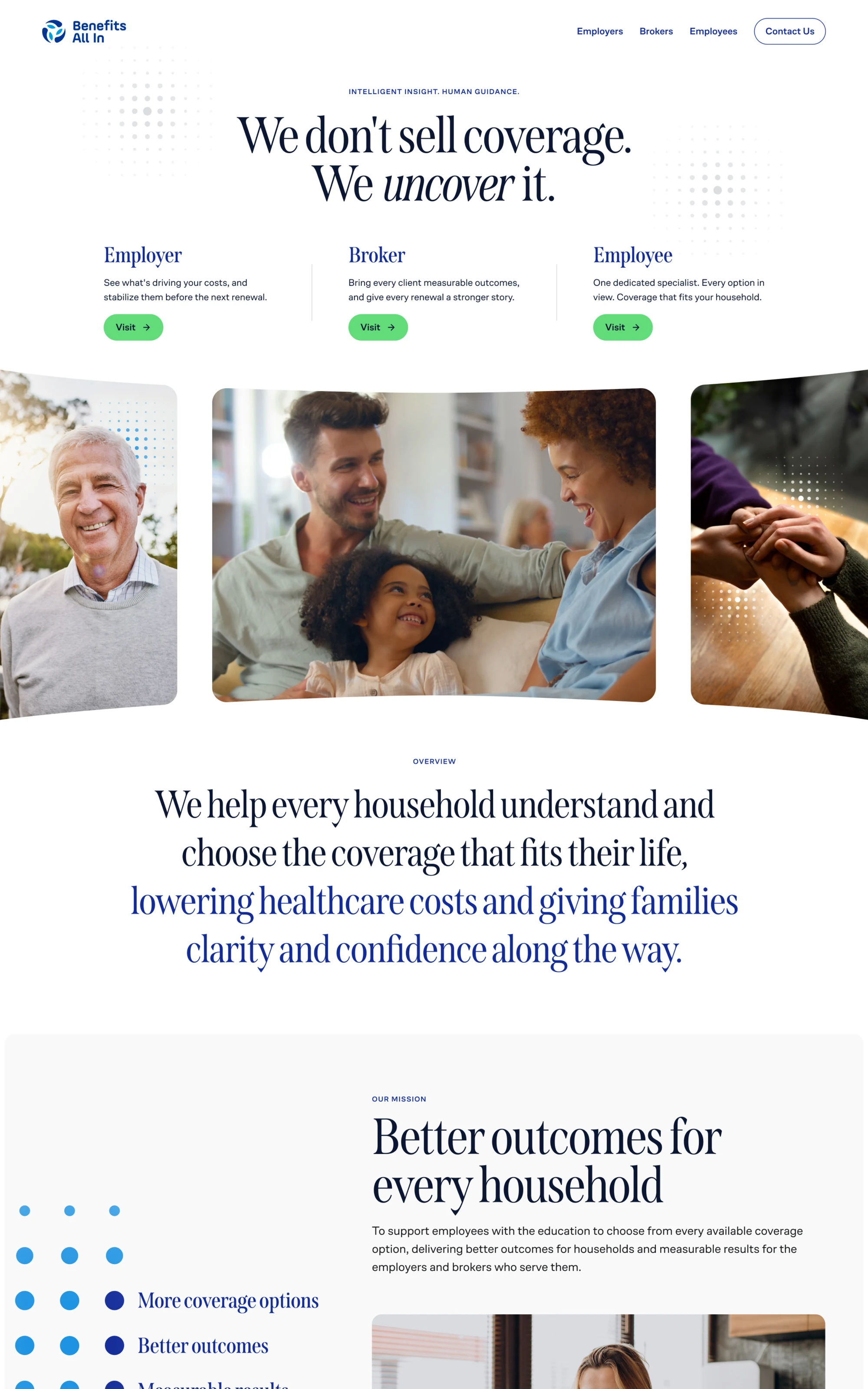 Benefits All In website: employer homepage